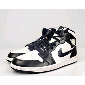Nike Air Jordan 1  OG Mid Panda‎ Black White Mens 10.5 Womens 12 DV0991-101 New